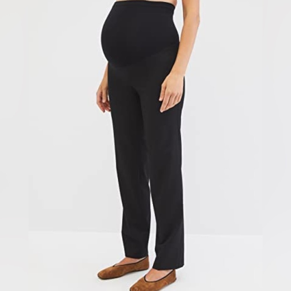 NWT Motherhood Maternity  Bi-Stretch Secret Fit Belly Straight Leg Suiting Pant